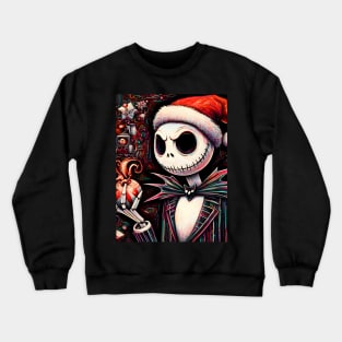 Elevate Your Holidays: Unique Jack Skellington Christmas Art for a Whimsical Celebration! Crewneck Sweatshirt